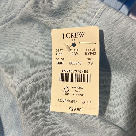J. Crew Factory Girlfriend tank top in Blue Breeze size XS NWT - Picture 5 of 8